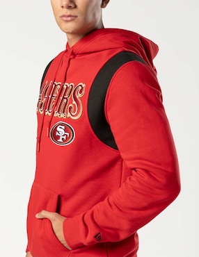 Sudadera New Era Ne Leisure con capucha y bolsa San Francisco 49ers unisex