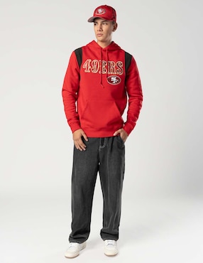 Sudadera New Era Ne Leisure con capucha y bolsa San Francisco 49ers unisex
