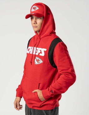 Sudadera New Era Ne Leisure con capucha y bolsa Kansas City Chiefs unisex