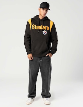 Sudadera New Era Ne Leisure con capucha y bolsa Pittsburgh Steelers unisex