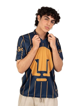Jersey de Pumas de la UNAM conmemorativo manga larga garra azul hombre