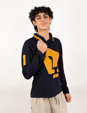 Jersey de Pumas de la UNAM conmemorativo manga larga Garra Azul para hombre