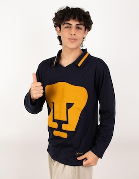 Jersey de Pumas de la UNAM conmemorativo manga larga Garra Azul para hombre