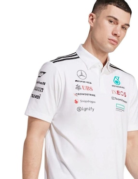 Playera tipo polo motorsport Adidas para hombre
