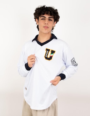 Jersey de pumas de la UNAM conmemorativo de Lionel Messi manga larga Garra Azul para hombre
