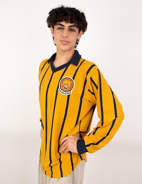 Jersey de pumas de la UNAM conmemorativo de Lionel Messi manga larga Garra Azul para hombre