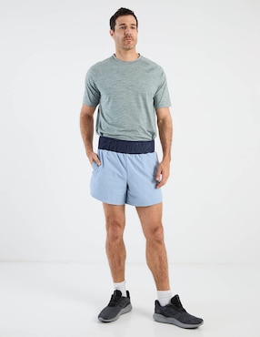 Short con malla X10 con bolsillos para correr hombre