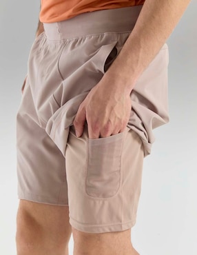 Short con malla con bolsillos X10 para entrenamiento hombre