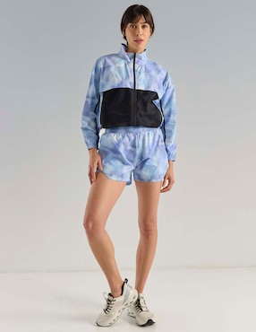 Short con malla X10 efecto doble prenda para correr mujer
