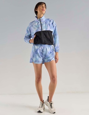Short con malla X10 efecto doble prenda para correr mujer