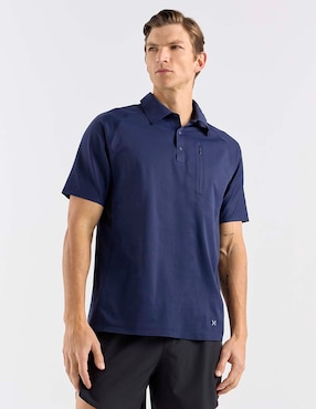 Playera tipo polo senderismo X10 para hombre