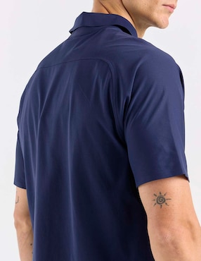 Playera tipo polo senderismo X10 para hombre