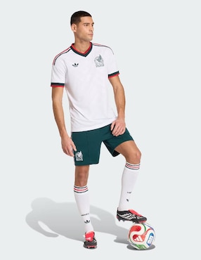 Short Mundial Adidas con bolsillos Selección Nacional de México jugador para fútbol hombre