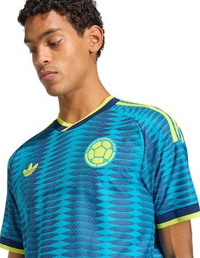 Jersey de Selección de fútbol de Colombia visitante Mundial Adidas authentic jugador para hombre