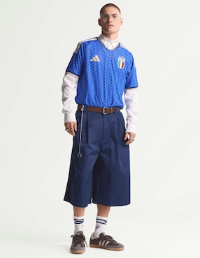 Jersey de Selección de fútbol de Italia local authentic manga corta Mundial Adidas jugador para hombre