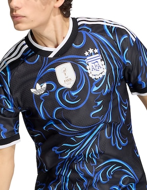 Jersey de selección de fútbol de Argentina visitante authentic Mundial Adidas jugador para hombre