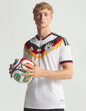 Jersey de Selección de fútbol de Alemania local authentic manga corta Mundial Adidas jugador para hombre