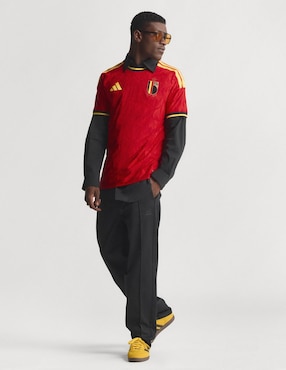 Jersey de  Selección de fútbol de Bélgica local authentic manga corta Mundial Adidas  para hombre
