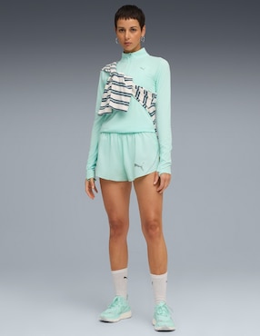 Playera deportiva para correr Puma W RUN VELOCITY CLOUDSPUN 14 ZIP de mujer