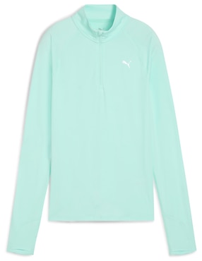 Playera deportiva para correr Puma W RUN VELOCITY CLOUDSPUN 14 ZIP de mujer