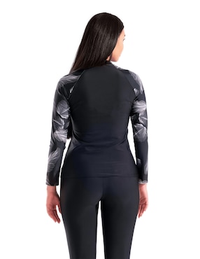 Wetshirt Arena estampado floral para mujer