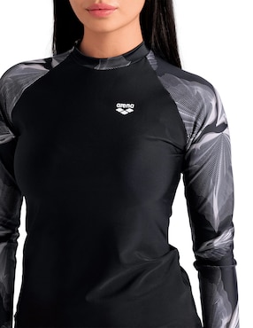Wetshirt Arena estampado floral para mujer