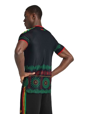Jersey de Jamaica Visitante Authentic manga corta Mundial Adidas para hombre