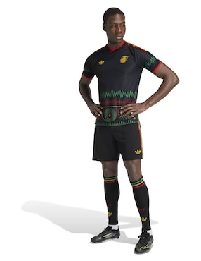 Jersey de Jamaica Visitante Authentic manga corta Mundial Adidas para hombre