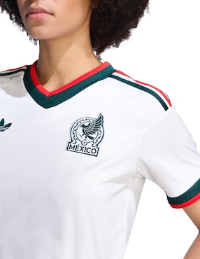 Jersey de Selección Nacional de México visitante Mundial Adidas fan para mujer