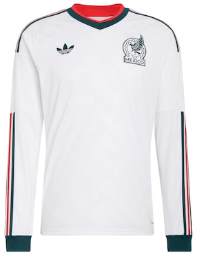 Jersey de Selección Nacional de México visitante manga larga Mundial Adidas fan para hombre