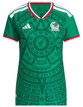 Jersey de Selección Nacional de México visitante authentic manga corta Mundial Adidas para mujer