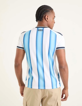Jersey de Selección de fútbol de Argentina local manga corta Mundial Adidas para hombre