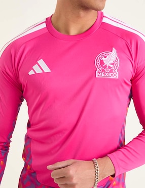 Jersey de Selección Nacional de México local manga larga Mundial Adidas para hombre