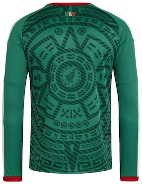 Jersey de Selección Nacional de México local manga larga Mundial Adidas para hombre