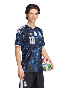 Jersey de Selección de Fútbol de Argentina visitante de Lionel Messi Mundial Adidas jugador para hombre
