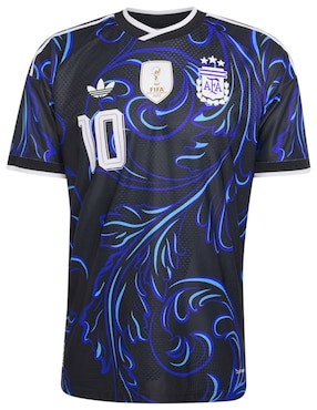 Jersey de Selección de Fútbol de Argentina visitante de Lionel Messi Mundial Adidas jugador para hombre