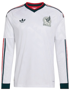 Jersey de Selección Nacional de México visitante manga larga Mundial Adidas jugador para hombre