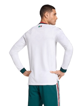Jersey de Selección Nacional de México visitante manga larga Mundial Adidas jugador para hombre
