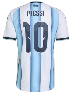 Jersey de  Selección de fútbol de Argentina visitante authentic de Lionel Messi manga corta Mundial Adidas jugador para hombre