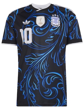 Jersey Selección de fútbol de Argentina visitante de Lionel Messi manga corta Mundial Adidas jugador para hombre