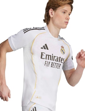 Jersey de Real Madrid Club de Fútbol local manga corta Adidas para hombre