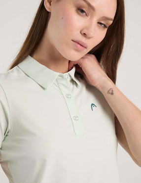 Playera tipo polo deporte con raqueta Head para mujer