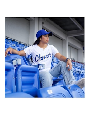 Jersey de Charros de Jalisco local manga corta New Era fan para mujer