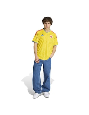 Jersey de Selección de Fútbol de Colombia local manga corta Adidas para hombre