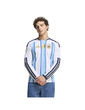 Jersey de Selección de Fútbol de Argentina local manga larga Adidas para hombre