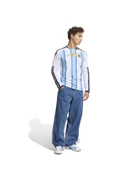 Jersey de Selección de Fútbol de Argentina local manga larga Adidas para hombre