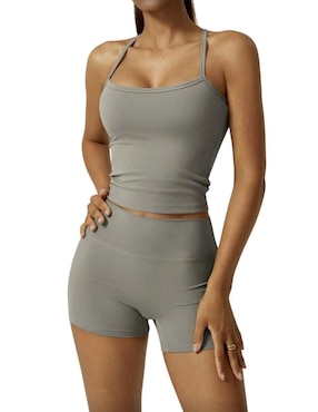 Conjunto deportivo ajustado Tomoloon con elástico para mujer