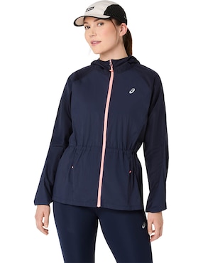 Chamarra para correr Asics Road Packable de mujer