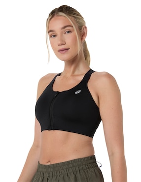 Top deportivo Asics Road Combination Zip para correr mujer