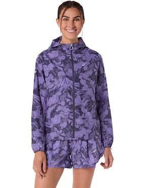 Chamarra para correr Asics de mujer